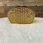 Ramla La Perle Mother of Pearl Brass Gold Clutch with Chain New! Photo 3