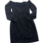 Aidan Mattox  Dress Womens 0 Black‎ Off Shoulder Sheer Long Sleeve Cocktail Party Photo 3