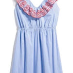 Market & Spruce Stitch Fix l  Blue and White Striped Embroidered Dress Size 3X Photo 0