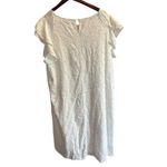 Valentina Naldi White Eyelet Flutter Sleeve Mini‎ Dress Made in Italy Size M Photo 2