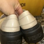 Fendi Vitello Abrasivato graphy 50mm Loafers Blanco Babe size 38 Photo 6