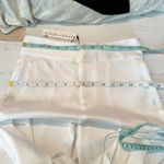 Alice + Olivia Jody Satin High-Waist Slit Front Pant White Size US 2 Photo 7