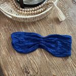 PINK - Victoria's Secret Blue Lace Bandeau Bra Photo 0