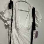 Wild Fable White A-Line Dress with Black Ties NWT Large Photo 3