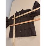 Weatherproof Women Jacket L Brown Military Open Front Lined Out/Inside Pockets Photo 10