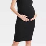 Maternity knee length short sleeve tshirt dress size Xs New with tags in black Photo 1