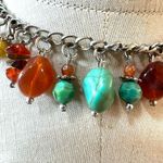 Orange and green beaded collar necklace Photo 5