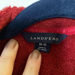 L.L.Bean Red Fleece Zip Up Hooded Jacket, Womens 10-12 Photo 2