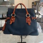 Dooney & Bourke  NAVY Pebble Leather Stanwich Satchel. Photo 3