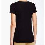 James Perse  Deep V-Neck T-Shirt in Black Cotton & Modal Blend Size 2 / Medium Photo 1