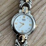 Esquire ESQ Ladies Watch Two Tone Bracelet White Dial Gold Tone Hands Markers Photo 2