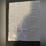 Antique Soft Cotton Floral Embroidered Handkerchief Pink White Photo 5