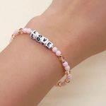 Pink Beaded Love Bracelet Photo 1