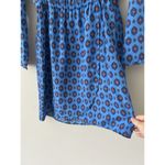 J. Crew Long Sleeve Blue Floral Medallion Print Tulip Hem Size 2 Cute Preppy Photo 3