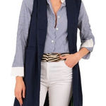 Gretchen Scott Banker Vest Women S Navy Blue‎ Corpcore Business Workwear Office Blue Photo 0