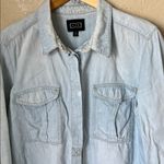 AYR  light washed cotton blend chambray button down shirt Photo 2