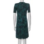 Bottega Veneta NWOT teal short-sleeved patterned wool dress. Photo 4