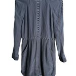 JONATHAN SIMKHAI | Silk Navy Blue Crossbar Romper Jumpsuit | Size Medium Photo 1