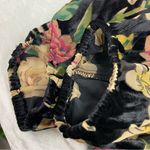 Black Rainn  large floral velvet burnout peasant top Photo 11