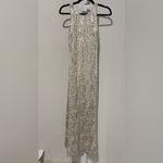 Lulu's Shimmering Silver Maxi Dress White Size XS Photo 2