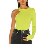 AGOLDE  Bea Cutaway Bodysuit in Citron Size: S Photo 0