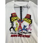 Power Rangers Women's Blouse Cut Out Front Short Sleeve Size 1X White Graphic T Photo 11