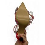 Mach & Mach Double Bow Rhinestone Stiletto Heels Pink Sz 37 US 7 Photo 9