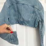 ZARA jacket denim jeans cropped short button up Photo 8