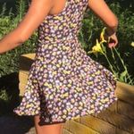 H&M  Black Floral Skater Mini Dress Photo 2