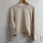 Lululemon Braided Sleeve Pullover White Opal Size 10 Photo 1