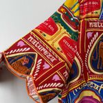 Farm Rio  Graphic Scalloped Mini Shirt Dress, Size L Photo 7