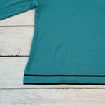 Misook Exclusively  size medium teal blue + black side split blouse Photo 11