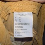 American Eagle brown corduroy button front a-line mini skirt size 16 Photo 4