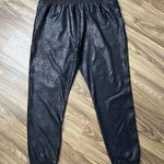 Viral TikTok Sz 2XL Pebble Joggers Pull On Pants Shiny Black Boutique MR Basics Photo 4