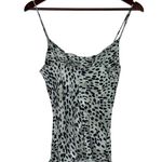 ZARA Leopard Print Cami Spaghetti Strap Drape Neck Tank Top Blouse XS Green Grey Photo 13