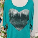 Miss Chievous Turquoise heart shaped top Photo 0