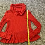 Anthropologie Maeve  orange knit turtleneck long sleeve top size S Photo 9