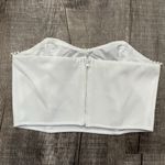 Princess Polly Elevate Crop Top White Pearl Embellishment Women's 6 Beach Zip Photo 9
