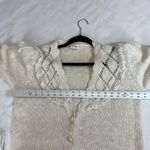 Vintage Off White Elegant Crochet Collar Coquette V Neck Cardigan Size M Photo 4