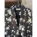 AMUR Floral Lauren Satin One Button Blazer Black Womens Size 12 Photo 4
