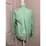 Everlane  The Silky Cotton Relaxed Long Sleeve Button Up Shirt Striped Mint 0Flaw Photo 6