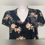 Adyson Parker  Black, cream, pink, light blue Velvet / Sheer Top Size 1X Photo 1
