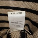 Miou Muse Striped Turtleneck Sweater Oversized mocha and black Size S Photo 9