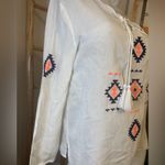 La p'tite etoile Embroidered White Boho Top Medium Photo 1