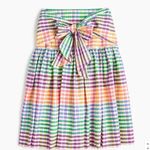 J.Crew  G5031 Rainbow Gingham Tie-Front Skirt $118 EUC 6 Photo 1