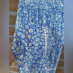 Playa Lucila smocked ditsy floral dress XS Blue Photo 7