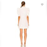 frame denim Frame Gillian Shirt Dress in Ecru Size M Poplin Denim Puff Sleeve Mini Preppy Photo 2