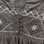 Monoreno Embroidered Peasant Style Mocha Brown Sweater Dress size small Photo 2