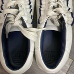 Tory Burch  Sport Ruffle Sneaker White Navy Casual Athleisure Low-Top Leather 8 Photo 9