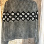 Willi Smith  Charcoal and Light Gray Fair Isle Patterned Jacket Photo 4